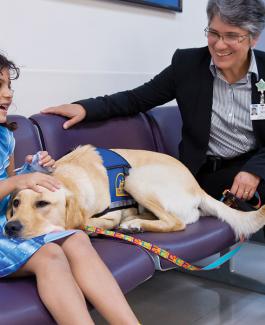 Watch our beloved facility dog.